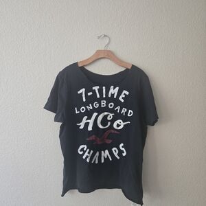 One of a Kind Y2K Reworked Crop Top Hollister Style Raw Neck